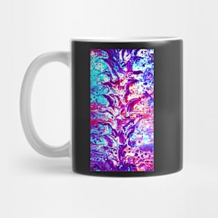 Abstract Bean Stalk in Purple Blues Red Mug